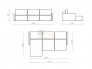 Диван Пегас 1 ДУ с узкими подлокотниками