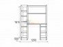 Уголок школьника Омега 2 Дуб золотистый/Антрацит