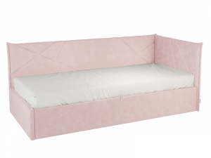 Кровать тахта Бест 900 велюр нежно-розовый