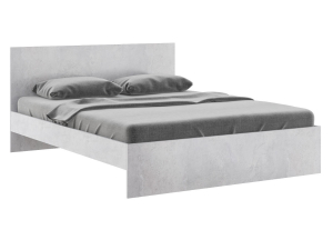 Кровать 1600 Осло модуль М14 с настилом Лайт цемент светлый