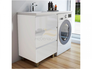 Тумба с раковиной Dallas Luxe 1200 напольная 3 ящика левая