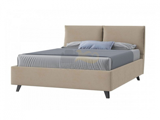 Кровать Сандра с ПМ 1400х2000 мм микровелюр бежевый