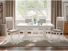 Обеденная группа стол Дижон и стулья Флоренция-1 4 шт белый